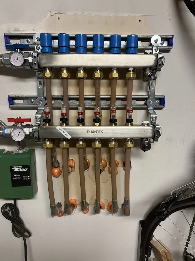 Plumber performing Leak Detection at a residential property in Saco